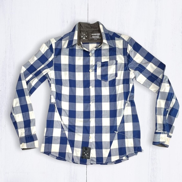 Dolly Varden Women's Rivadavia Shirt Small Blue Checkered Outdoor Clothing - Picture 10 of 11